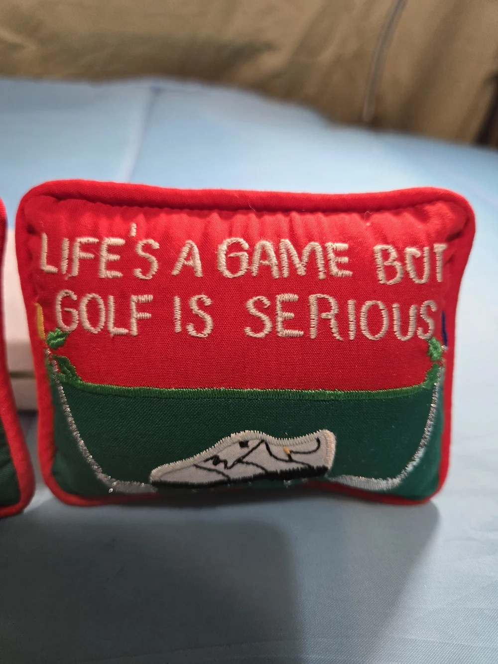 Life's A Game But Golf Is Serious / Hole In One Golf Mini Pillows Set Of 2